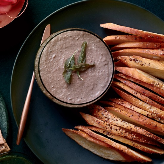 Chicken liver pâté with green peppercorns