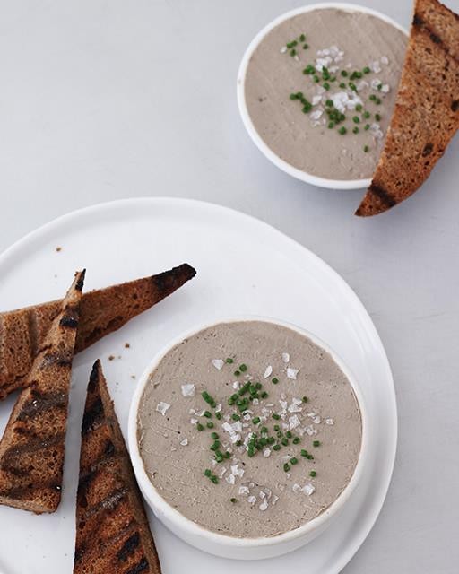 Chicken liver pate with roasted grapes