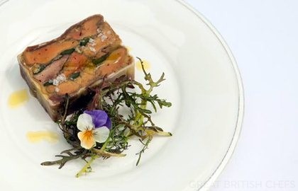 Chicken livers pressed with dukkah