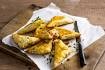 Chicken, Manchego and chorizo briouats