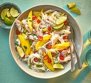 Chicken, mango & noodle salad