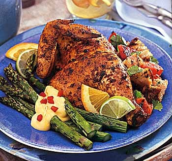 Chicken marinated in garlic, chilies and citrus juices