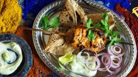 Chicken masala kebabs (Murg masala)