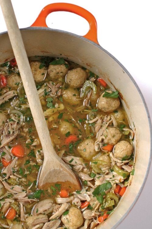 Chicken-matzo ball soup