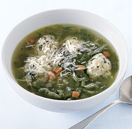 Chicken meatball and escarole soup