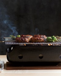 Chicken meatball and shishito yakitori