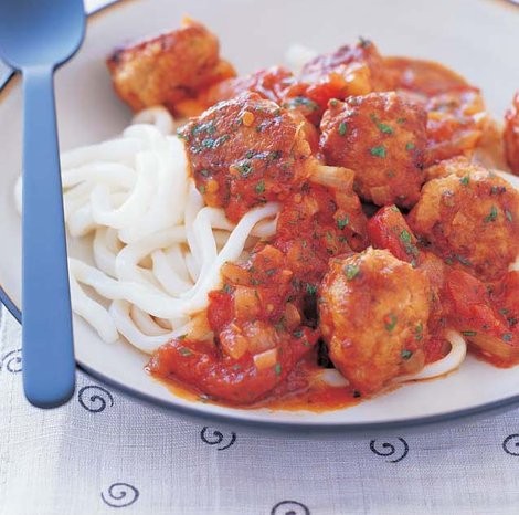 Chicken meatball in gingery tomato sauce