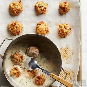 Chicken meatballs with sun-dried tomatoes