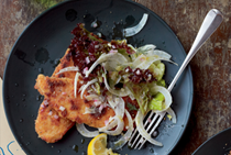 Chicken Milanese with fennel salad