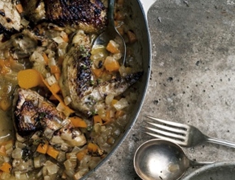 Chicken, muscat and thyme