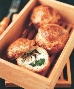 Chicken, mushroom and spinach pies