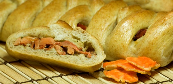 Chicken mushroom stuffed bread