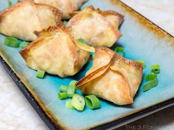 Chicken mushroom wontons