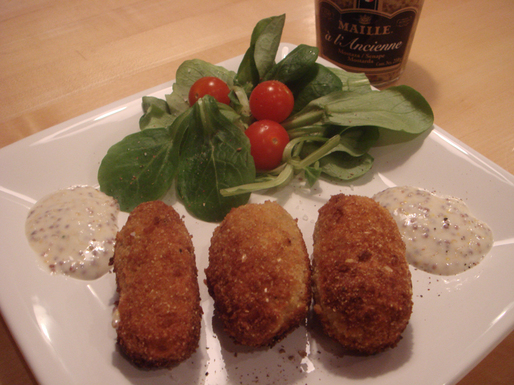Chicken mustard croquettes