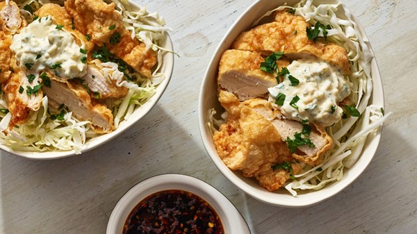 Chicken nanban with sweet-and-sour tare and tartar sauce