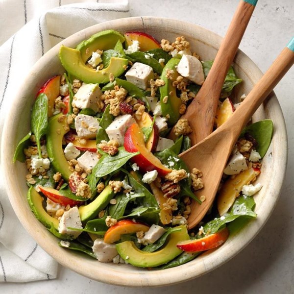 Chicken, nectarine & avocado salad