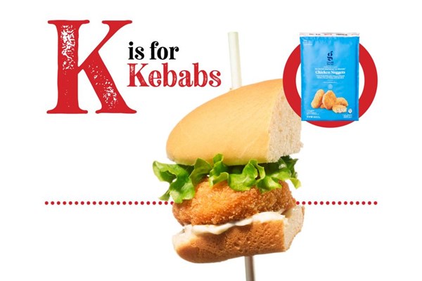 Chicken nugget kebabs