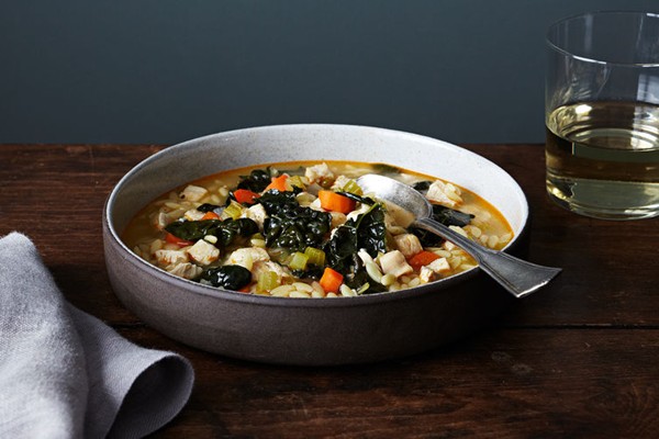 Chicken orzo soup