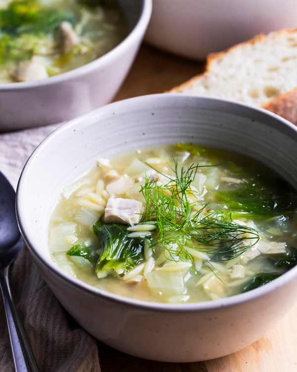 Chicken orzo soup