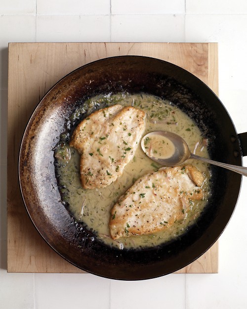Chicken paillards with lemon-butter sauce