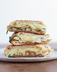 Chicken panini with spinach and pesto