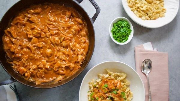 Chicken paprikash 