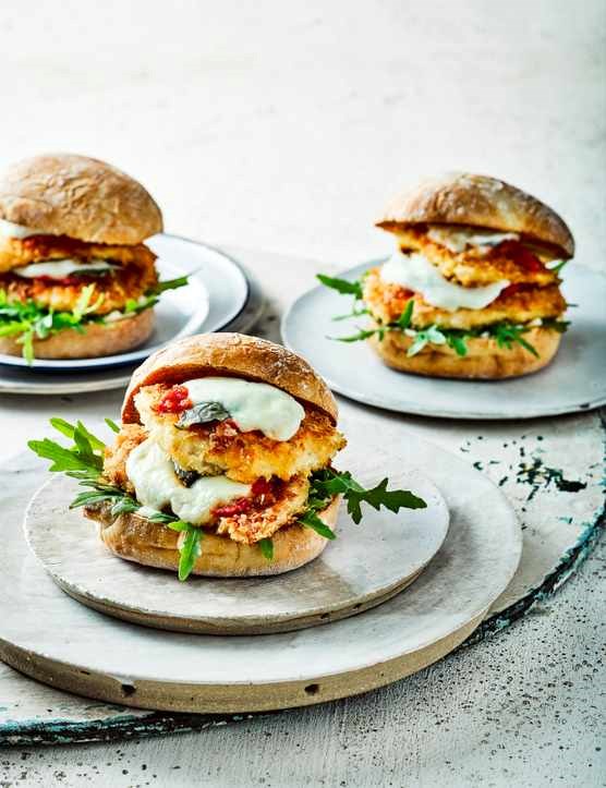 Chicken Parm burgers
