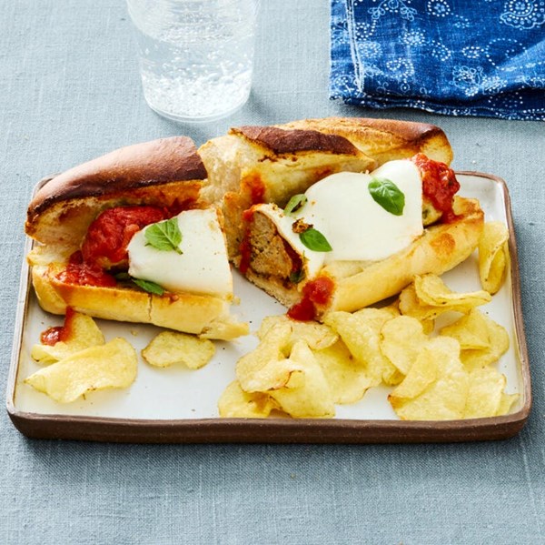 Chicken Parm meatball subs