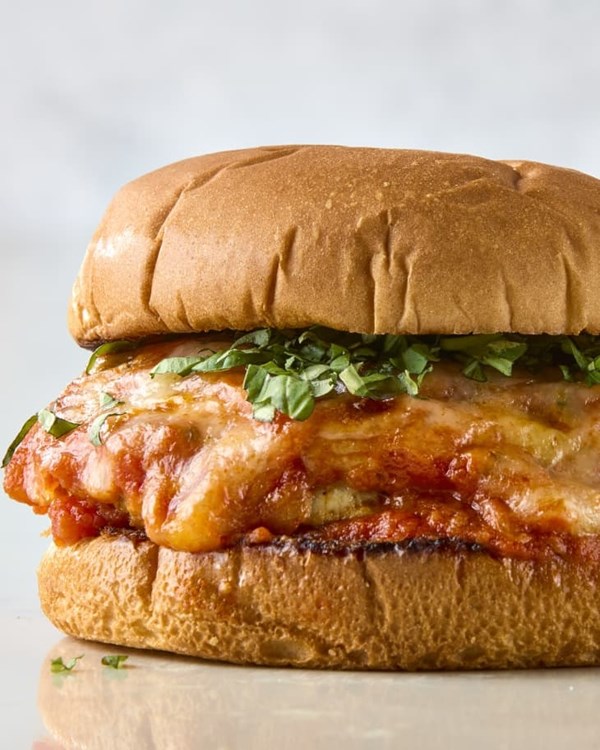 Chicken Parmesan burgers