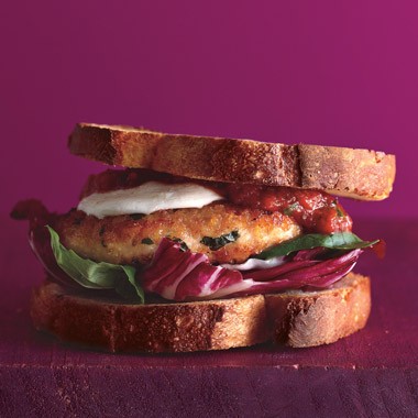 Chicken Parmesan burgers