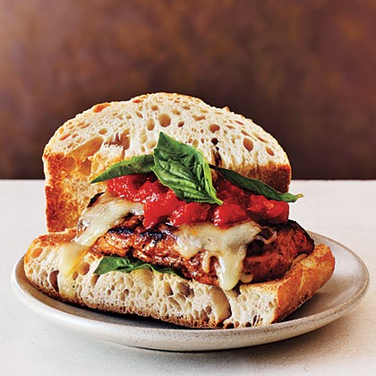 Chicken Parmesan burgers