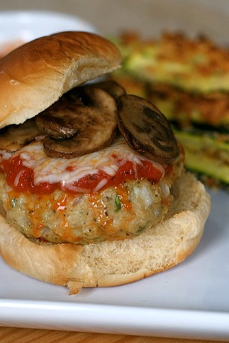 Chicken Parmesan burgers