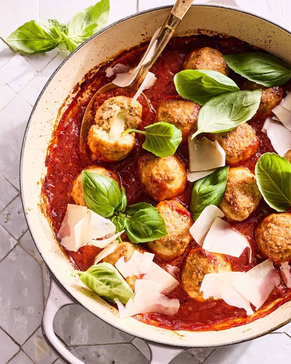 Chicken Parmesan meatballs