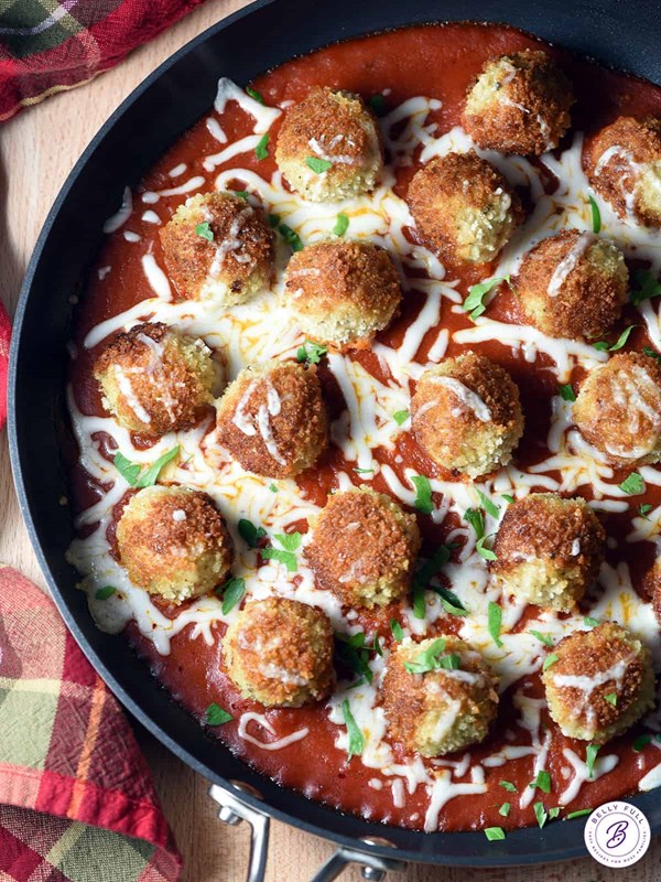 Chicken Parmesan meatballs