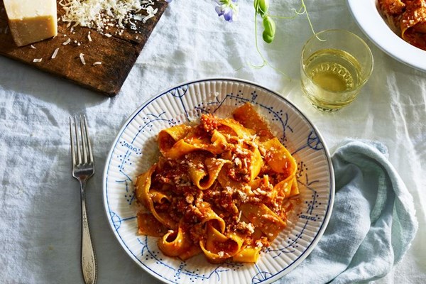 Chicken Parmesan pappardelle