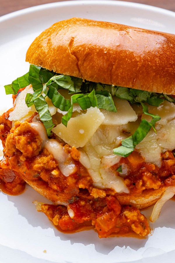 Chicken Parmesan sloppy Joes