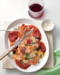 Chicken Parmesan with pepperoni