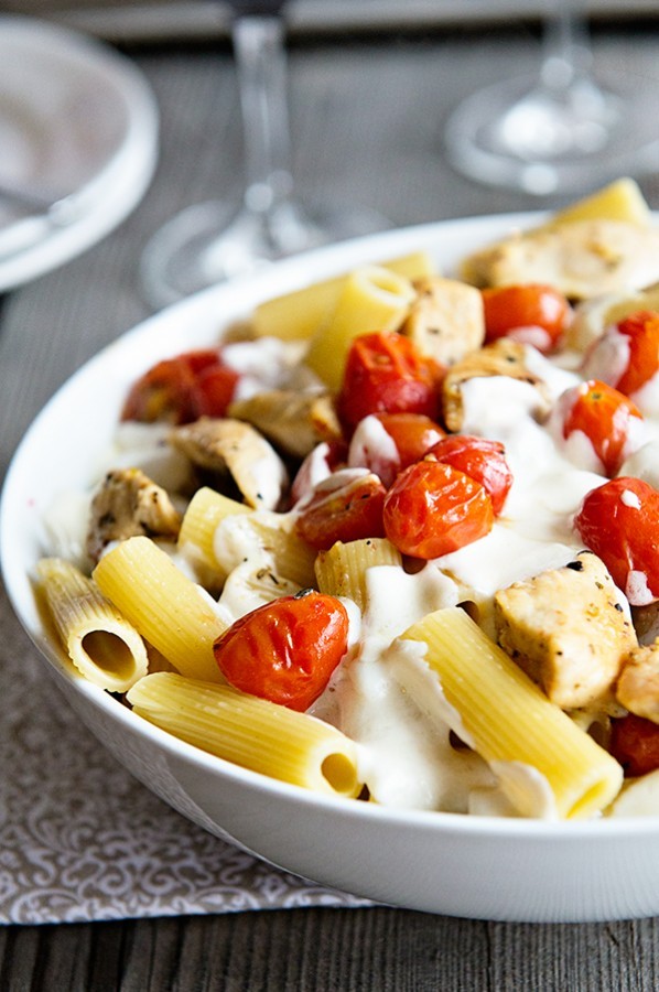 Chicken pasta Caprese