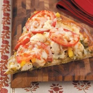 Chicken pesto pizza 
