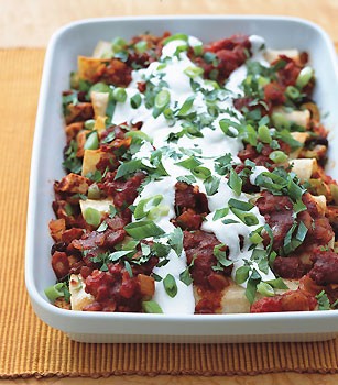 Chicken picadillo enchiladas