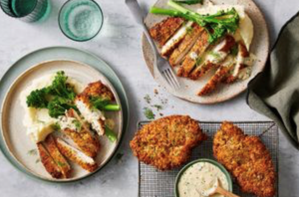 Chicken piccata with lemon and caper cream sauce