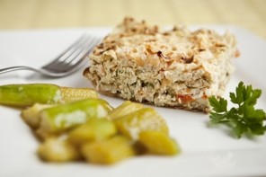 Chicken pie with spring herbs (Mina de gayina)