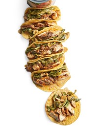 Chicken-poblano tacos