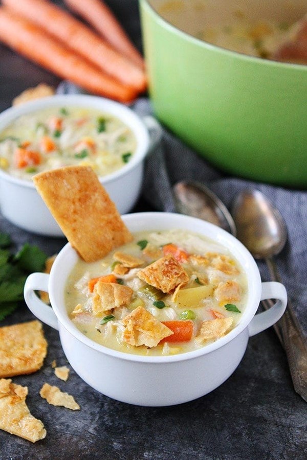 Chicken pot pie soup