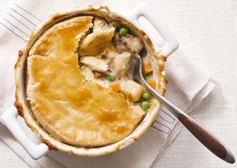 Chicken pot pies with chanterelles
