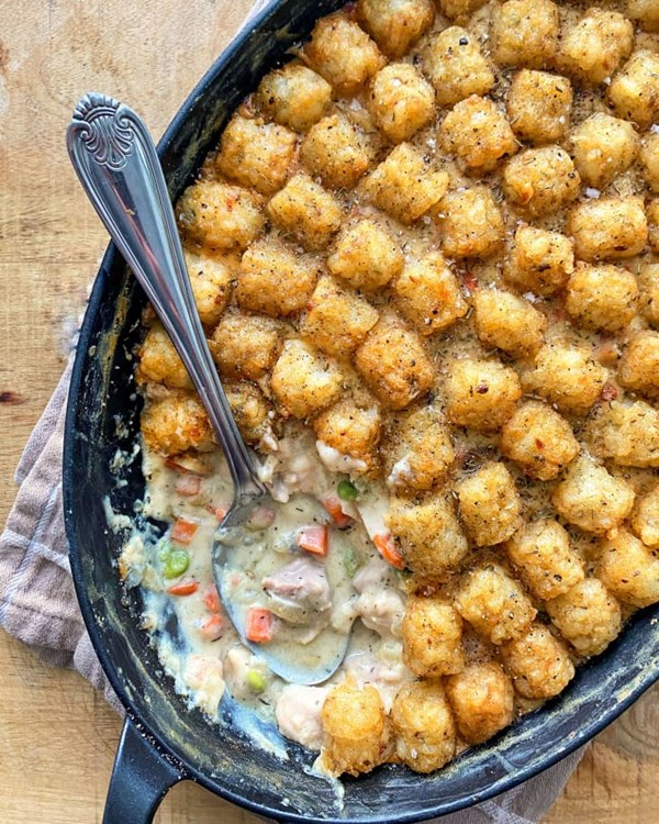 Chicken pot tot hotdish