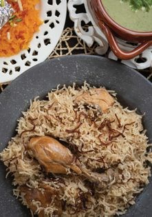 Chicken pulao (Rice cooked in chicken broth)