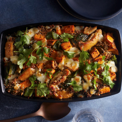 Chicken, quinoa & sweet potato casserole