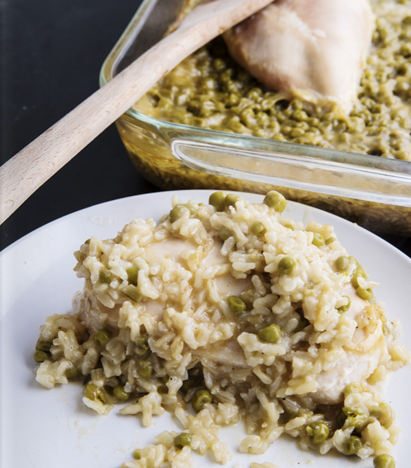 Chicken, rice and peas