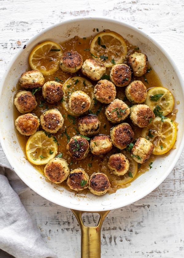 Chicken Romano meatballs